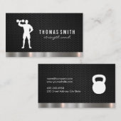 Carte De Visite Trainer personnel Métallique (Devant / Derrière)