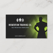 Carte De Visite Training Fitness Coach | Black White Barcode (Dos)