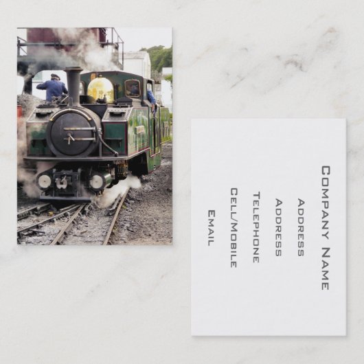 CARTE DE VISITE TRAINS À VAPEUR (Devant / Derrière)