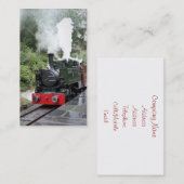CARTE DE VISITE TRAINS À VAPEUR (Devant / Derrière)