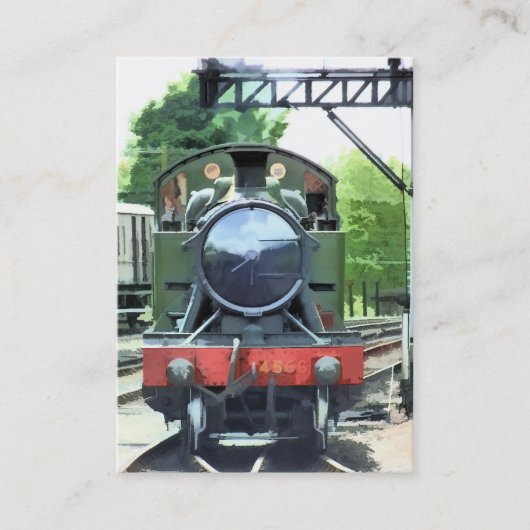 CARTE DE VISITE TRAINS À VAPEUR (Devant)
