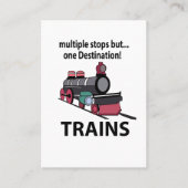 Carte De Visite Trains multiples arrêts mais une destination Train (Devant)