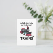 Carte De Visite Trains multiples arrêts mais une destination Train (Debout devant)