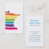 Carte De Visite trait arc-en-ciel du minnesota (Devant / Derrière)