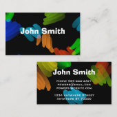 Carte De Visite trait de peinture abstrait moderne personnalisé (Devant / Derrière)