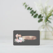 Carte De Visite Trait de pinceau professionnel, Fleurs mélangeuses (Debout devant)