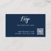 Carte De Visite Trait métallique audacieux Construction Marine & a (Dos)