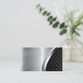 Carte De Visite Trait métallique gras SURCUITÉ Black & silver Busi (Debout devant)