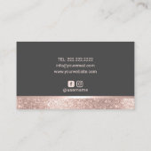 Carte De Visite Traitement des mains de guérison Massage Rose Gold (Dos)