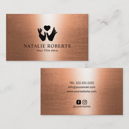 Carte De Visite Traitement des mains et du coeur Traitement des ma (Devant / Derrière)