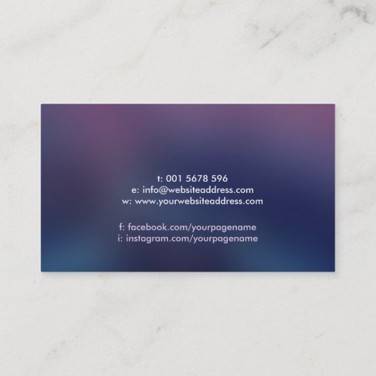 Carte De Visite Traitement des mains - Traitement de l'énergie - R (Dos)