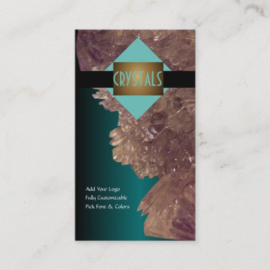 Carte De Visite Traitement des minéraux Améthyste et cristaux de q (Devant)