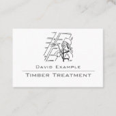 Carte De Visite Traitement du bois avec illustration (Devant)