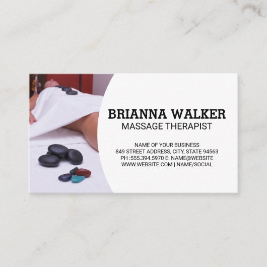 Carte De Visite Traitement spa | Massage (Devant)