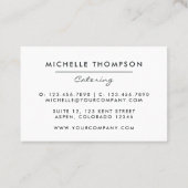 Carte De Visite Traiteur (Dos)