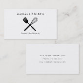 Carte De Visite Traiteur chef Spatula & Whisk (Devant / Derrière)