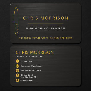 Carte de visite Traiteur Couteau de Chef