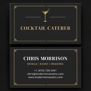 Carte De Visite Traiteur de cocktails professionnel