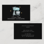 Carte De Visite Traiteur de dessert à base d'aquarelle Baker (Devant / Derrière)