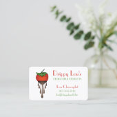 Carte De Visite traiteur de fraise couverte chocolat (Debout devant)