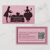 Carte De Visite Traiteur de mariage rose (Devant / Derrière)