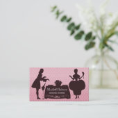 Carte De Visite Traiteur de mariage rose (Debout devant)