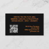 Carte De Visite Traiteur Grill BBQ (Dos)