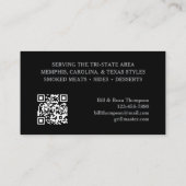 Carte De Visite Traiteur Grill BBQ (Dos)