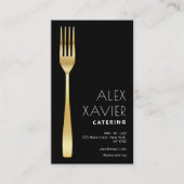 Carte De Visite traiteur noir d'or (Devant)
