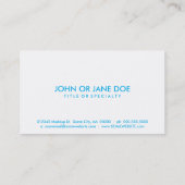 Carte De Visite traits de couleur virginie occidentale (Dos)