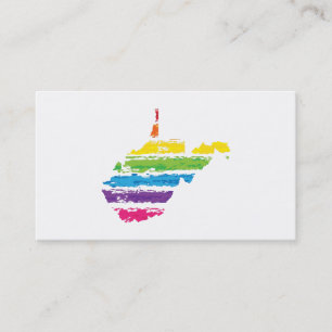 Carte De Visite traits de couleur virginie occidentale