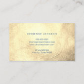 Carte De Visite traits de peinture faux or (Dos)