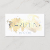 Carte De Visite traits de peinture faux or (Devant)