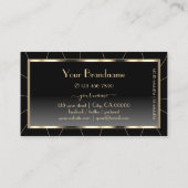 Carte De Visite Trame Or de luxe Gradient foncé avec logo (Dos)
