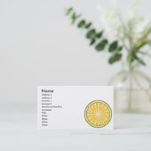 Carte De Visite tranche de citron (Debout devant)