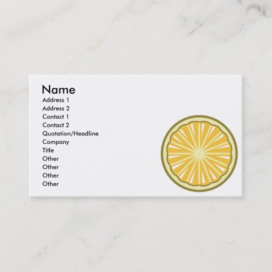 Carte De Visite tranche de citron (Devant)