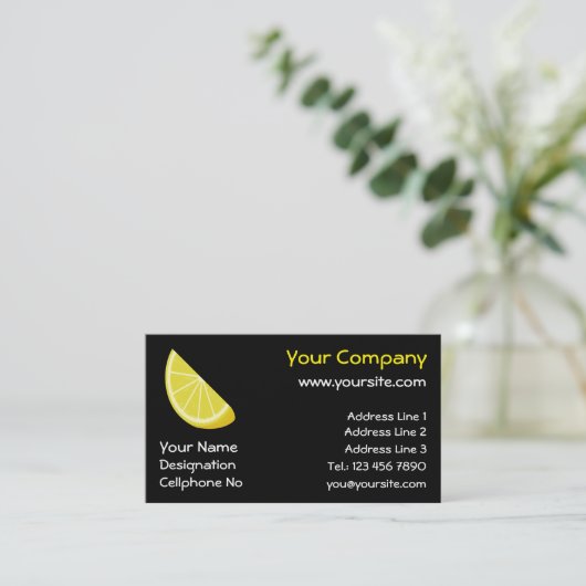 Carte De Visite Tranche de citron (Debout devant)