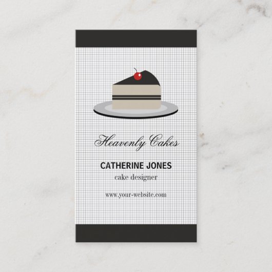 Carte De Visite Tranche de gâteau (Devant)