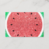 Carte De Visite tranche de pastèque en faux parties scintillant (Dos)