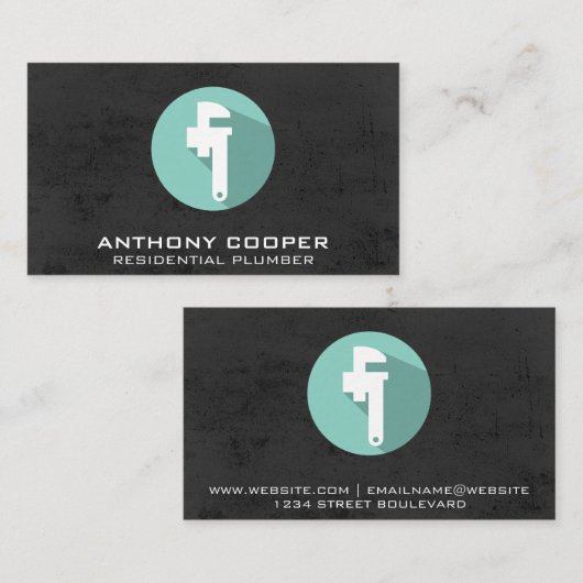 Carte De Visite Tranche de tuyau | Arrière - plan textuel (Devant / Derrière)