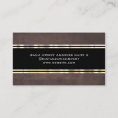 Carte De Visite Tranche métallique Brown texture or (Dos)