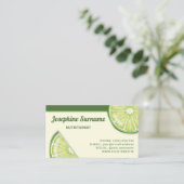 Carte De Visite Tranches de fruits de citron vert nutritionniste (Debout devant)