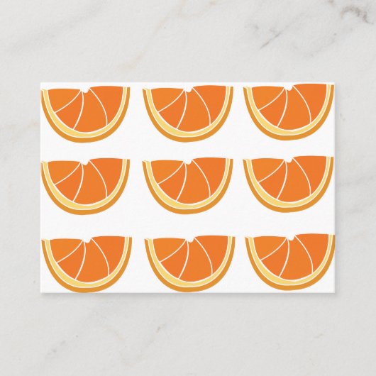 Carte De Visite Tranches de fruits orange (Devant)