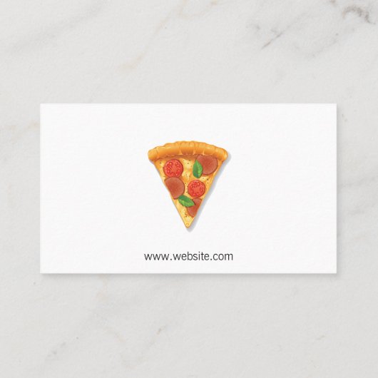 Carte De Visite Tranches de pizza (Dos)