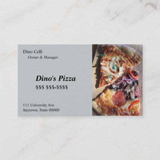 Carte De Visite Tranches de pizza (Devant)