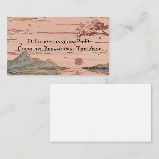 Carte De Visite Tranquille Scène Professionnel  (Devant / Derrière)