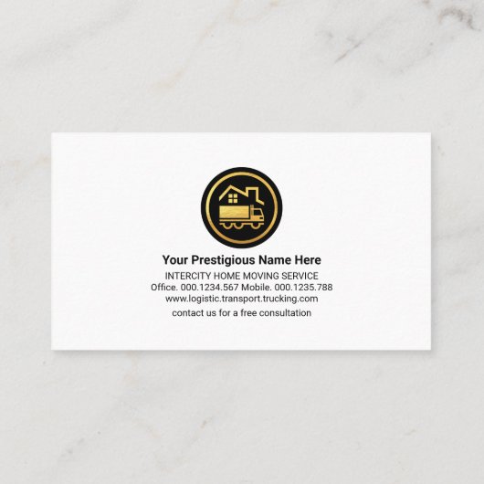 Carte De Visite Transférer Triangle Logistique Trucker (Dos)