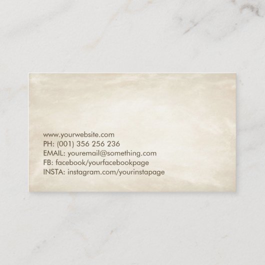 Carte De Visite Transformation éternelle - Bonsai Butterfly Spirit (Dos)