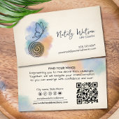 Carte De Visite Transformation Line Art Butterfly Life Coach