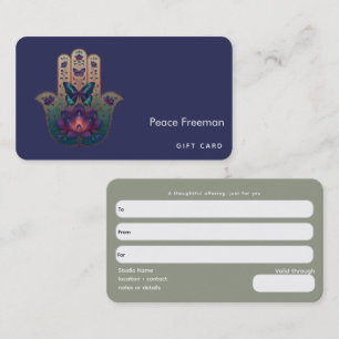 Carte De Visite Transformation Sacrée Dessin de la Main de Hamsa